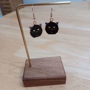 Halloween earrings black cat NWOT